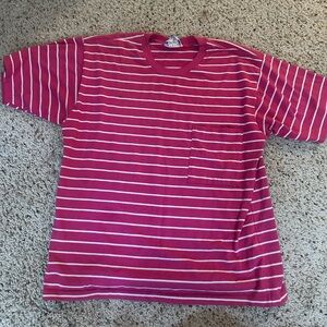 Vintage pink and white striped tee